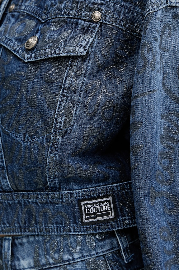 Džínová bunda Versace Jeans Couture 78HAS45G.DS025LF1 námořnická modř