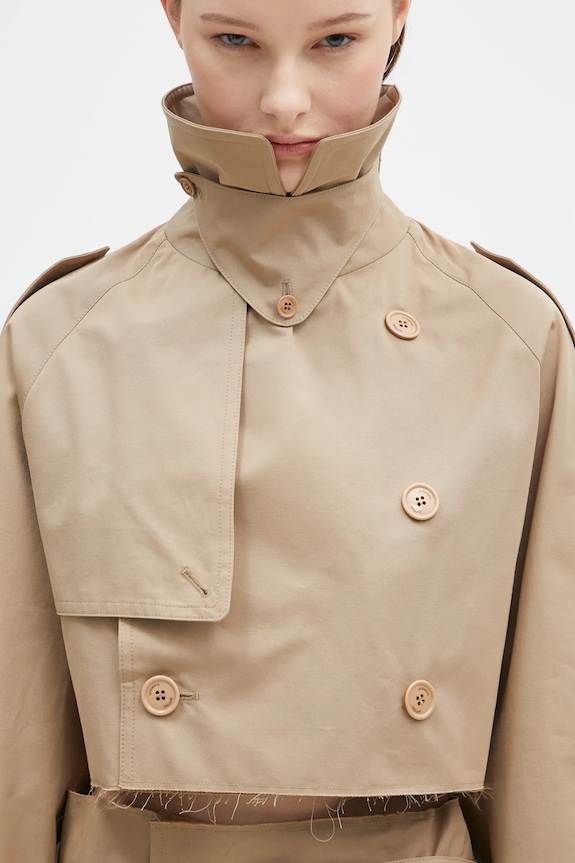 VETEMENTS kurtka Deconstructed Trenchcoat WA66JA400S beżowy