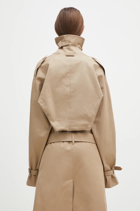 Odzież VETEMENTS kurtka Deconstructed Trenchcoat WA66JA400S beżowy