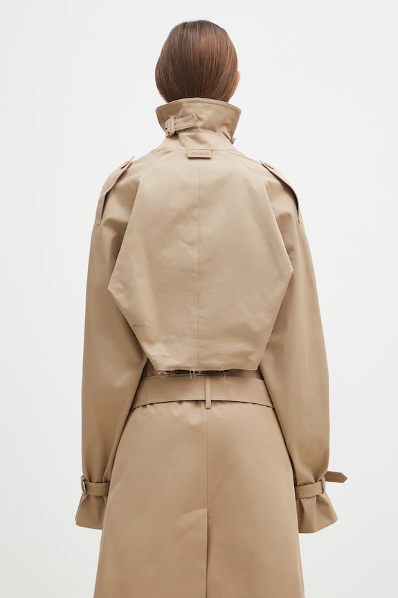 Odzież VETEMENTS kurtka Deconstructed Trenchcoat WA66JA400S beżowy