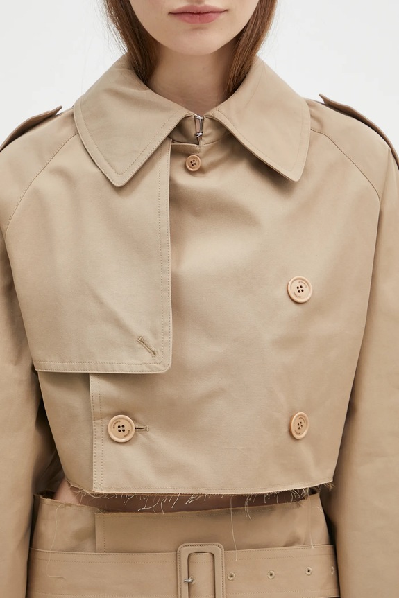 VETEMENTS kurtka Deconstructed Trenchcoat beżowy WA66JA400S