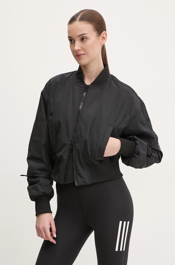 adidas by Stella McCartney jacheta de antrenament cu captuseala negru JF6030
