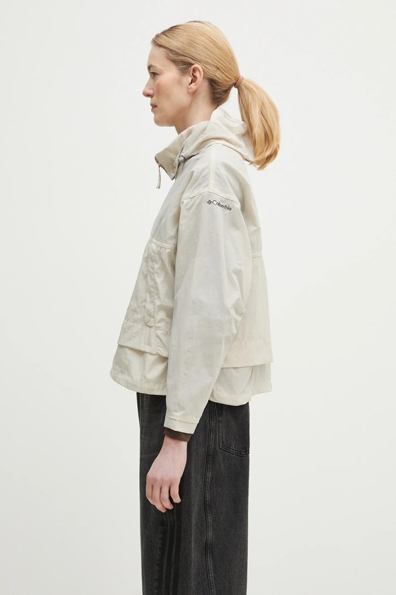 Columbia Paracutie II Windbreaker transitional jacket for women 2116561 beige SS26