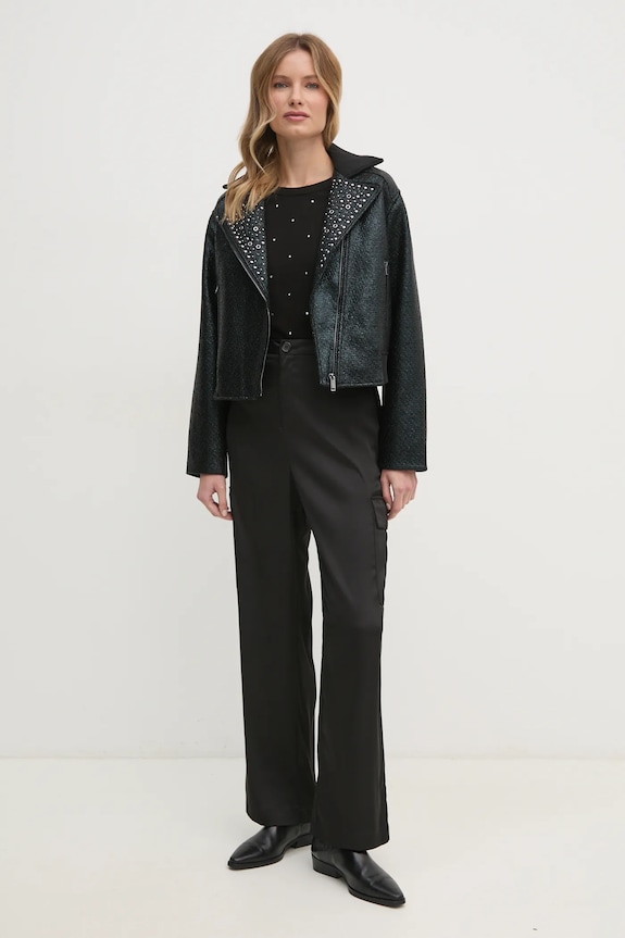 Bunda Dkny P4JJ6XIY čierna SS25