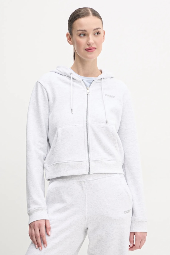Mikina Dkny s kapucí šedá DP5J9508