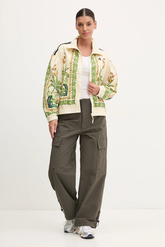 adidas kurtka x Farm Rio JD6304 beżowy SS25
