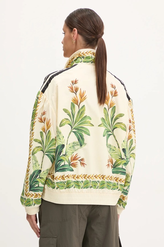 Odzież adidas kurtka x Farm Rio JD6304 beżowy