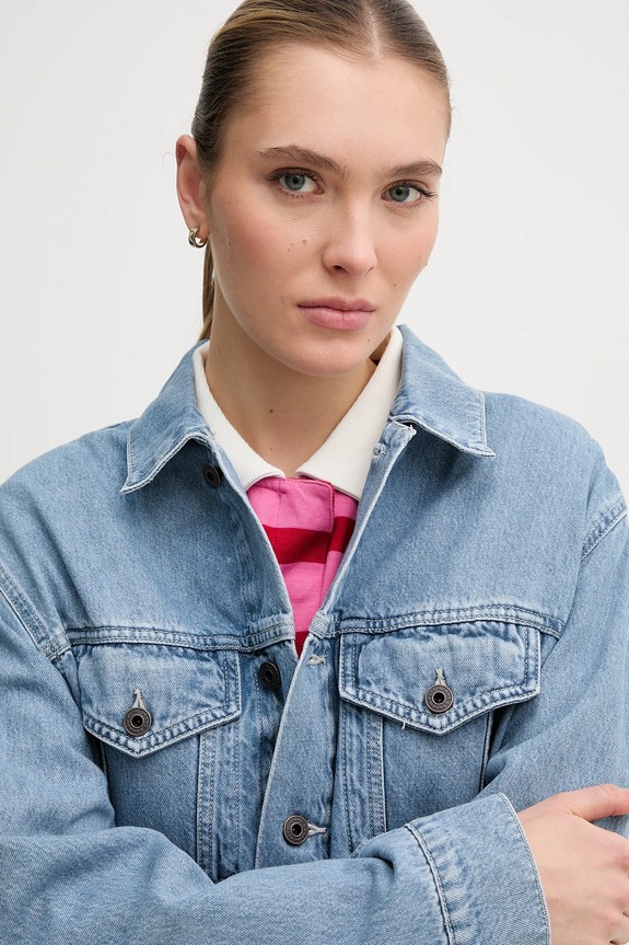 Rifľová bunda Pepe Jeans BOYFRIEND JACKET PL402390IA4 modrá