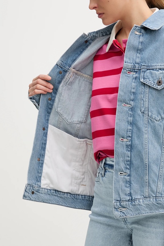 Rifľová bunda Pepe Jeans BOYFRIEND JACKET PL402390IA4