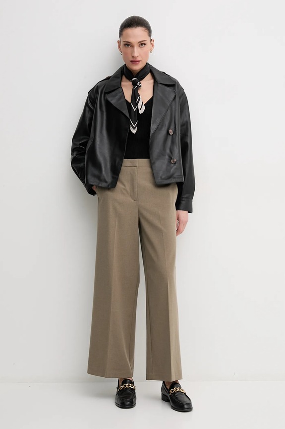 Pepe Jeans kurtka skórzana GRETA PL402527 czarny SS25