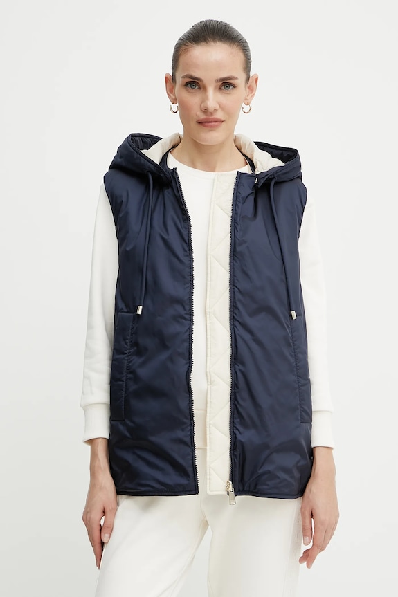 Weekend Max Mara vestă cu două fețe cu captuseala bleumarin 2515291011600