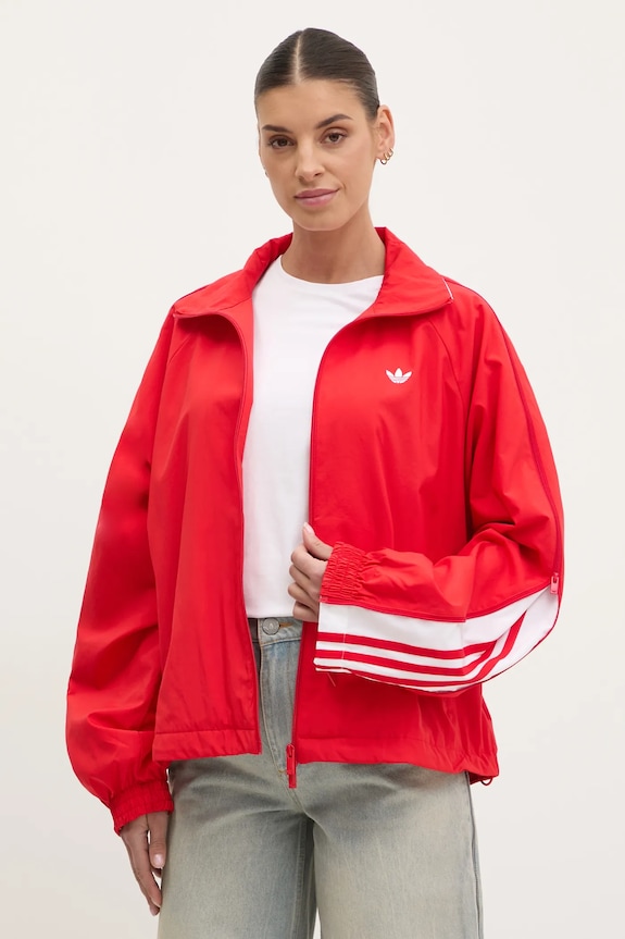 Μπουφάν adidas Originals WOVEN TT ZIP άλλο κόκκινο JX9203