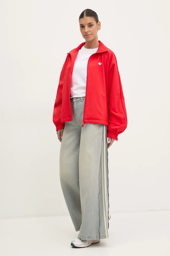Μπουφάν adidas Originals WOVEN TT ZIP JX9203 κόκκινο SS25