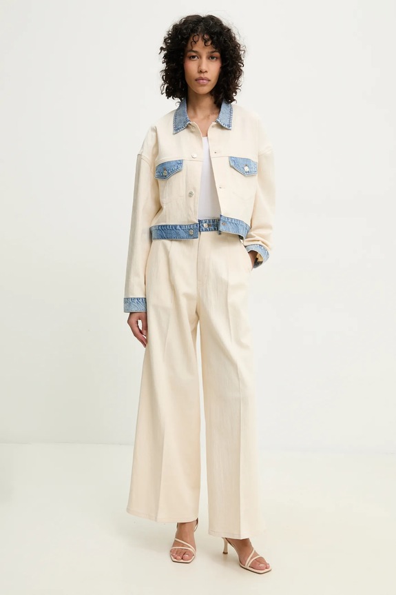 Moschino Jeans geacă 0509.3717 bej SS25