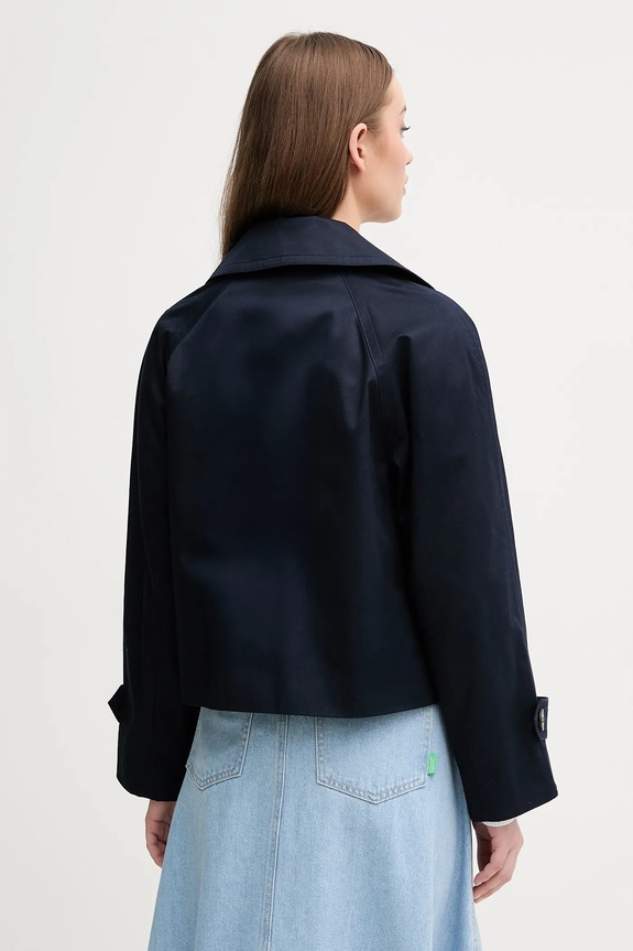 Abbigliamento United Colors of Benetton cappotto in cotone 2RGCDW034 blu navy