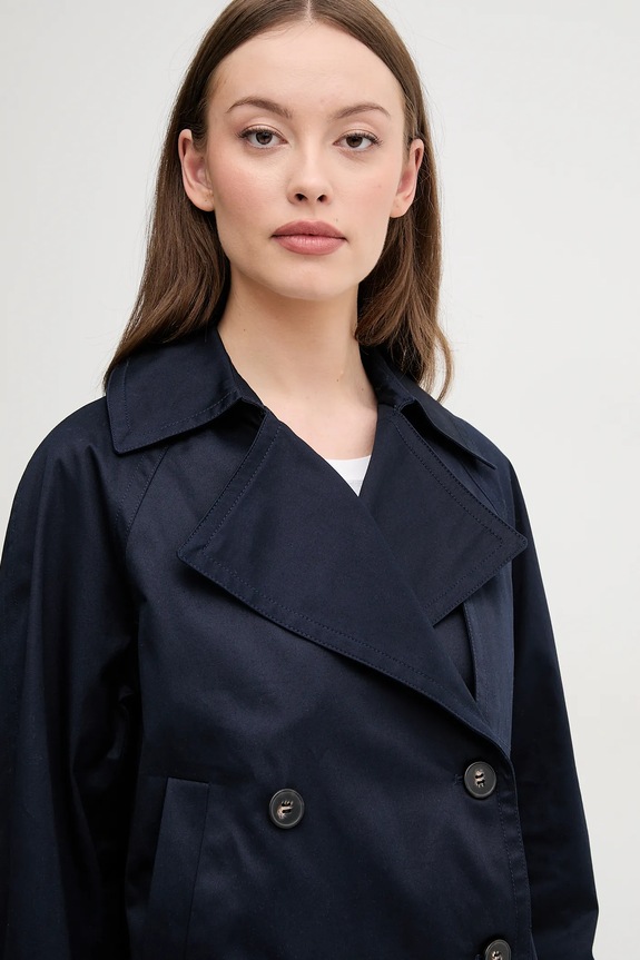 United Colors of Benetton cappotto in cotone 2RGCDW034 blu navy