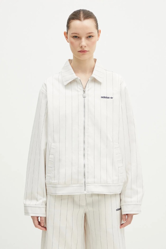 adidas Originals kurtka Pinstripe H Jacket nieocieplane beżowy JJ3476