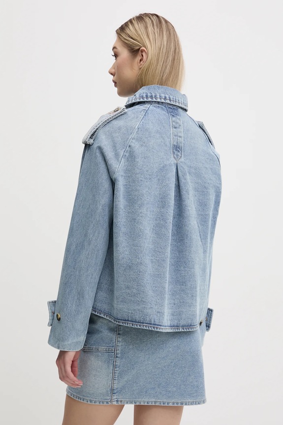 Odzież Desigual trencz jeansowy ONTARIO 25SWED57 niebieski