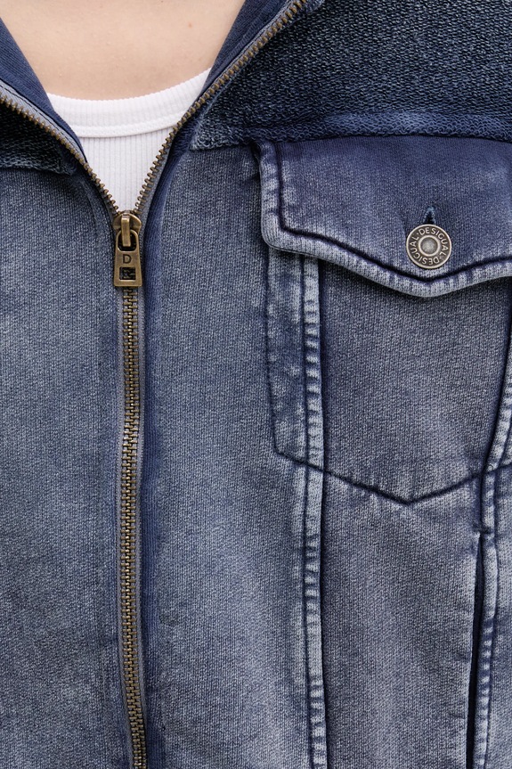 Βαμβακερό μπουφάν Desigual AKIRA 25SWSK35 μπλε