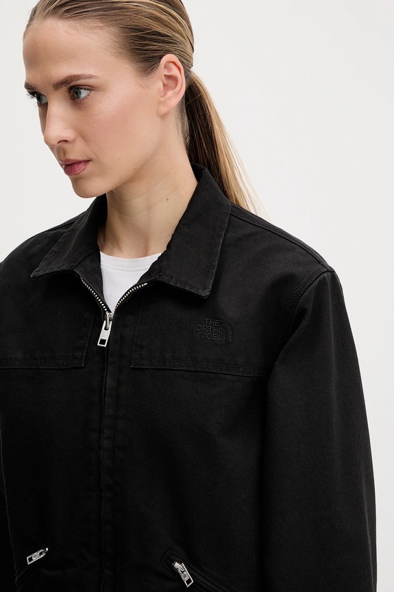 Bavlnená bunda The North Face Cedar Canvas Work čierna NF0A8B99JK31