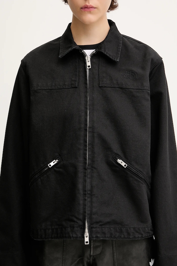 The North Face giacca in cotone Cedar Canvas Work nero NF0A8B99JK31