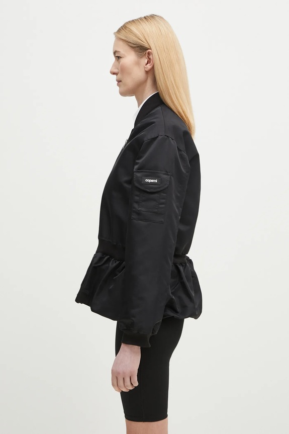 Куртка Coperni Gathered Hem Bomber COPBL24F3003 чёрный SS25