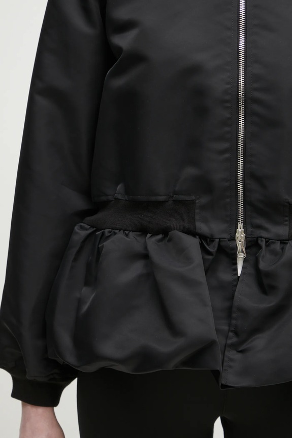 Coperni Gathered Hem Bomber fekete COPBL24F3003