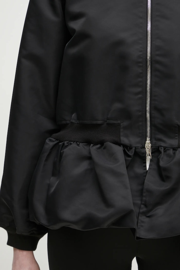 Coperni Gathered Hem Bomber fekete COPBL24F3003