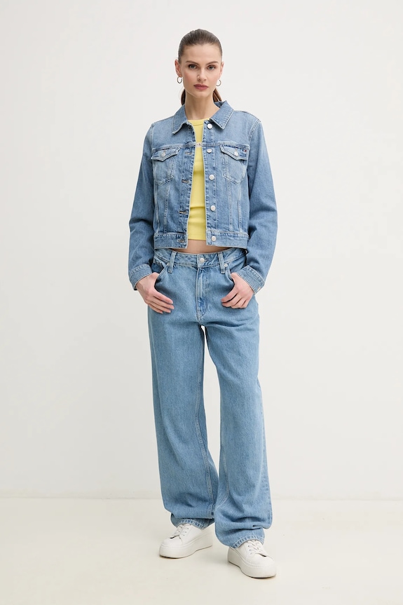 Τζιν μπουφάν Tommy Hilfiger WW0WW44373 μπλε SS25