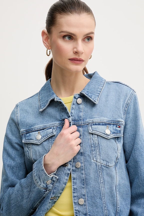 Τζιν μπουφάν Tommy Hilfiger μπλε WW0WW44373