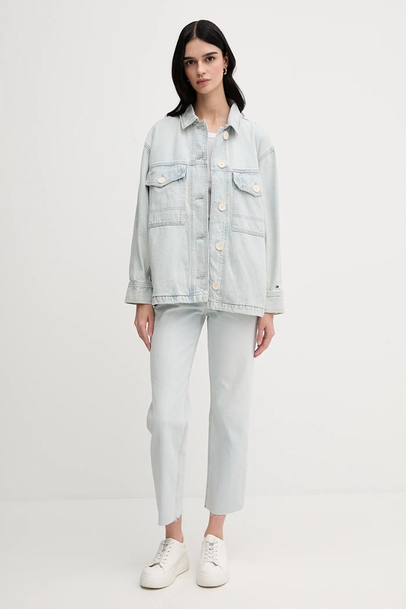 Tommy Hilfiger geacă jeans WW0WW44410 albastru SS25
