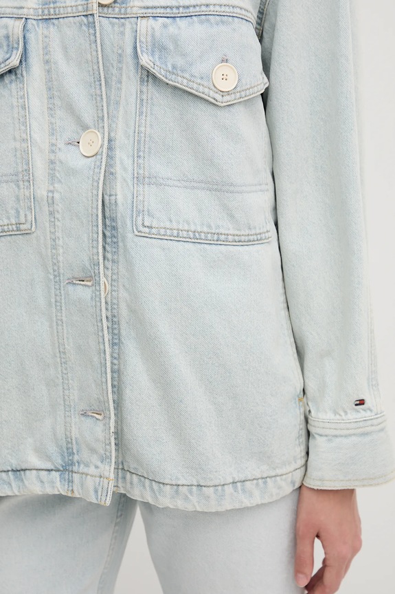 Tommy Hilfiger geacă jeans WW0WW44410 albastru