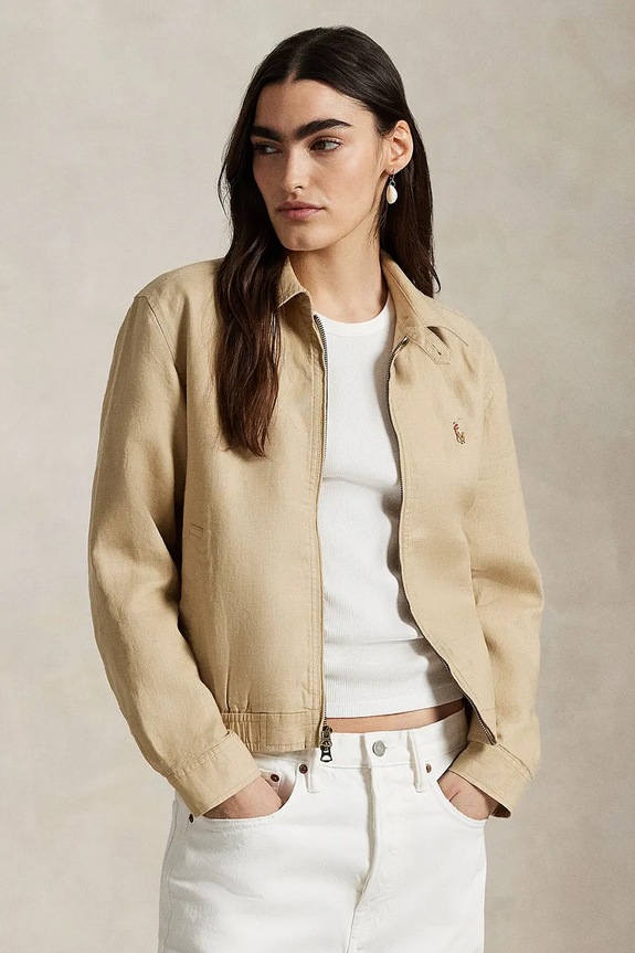 Λινό μπουφάν Polo Ralph Lauren άλλο μπεζ 211938915