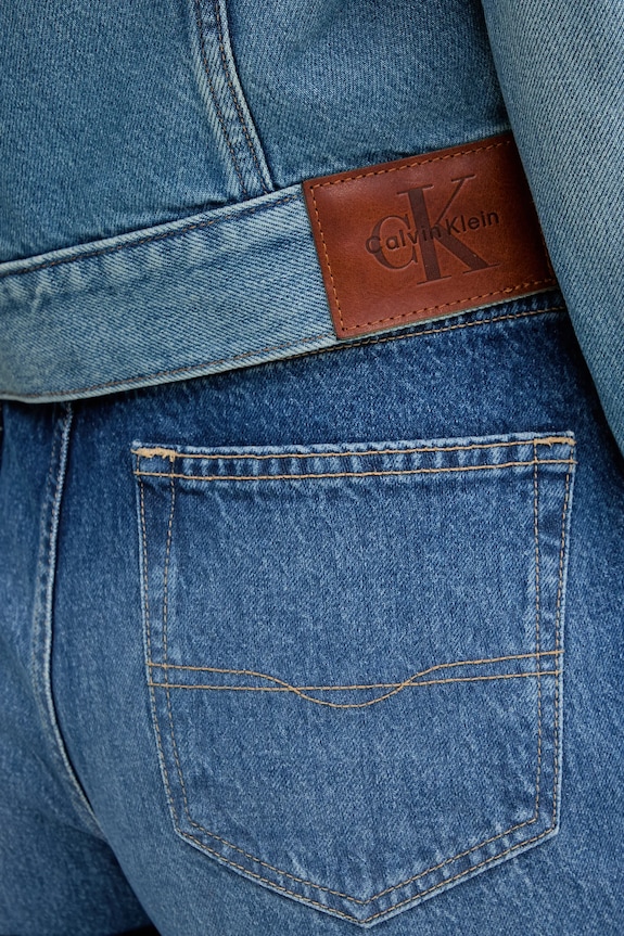 Rifľová bunda Calvin Klein Jeans LV047B075G modrá