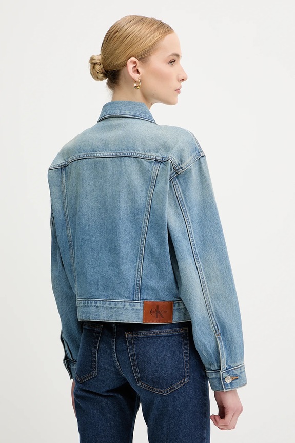 Oblečenie Rifľová bunda Calvin Klein Jeans LV047B075G modrá
