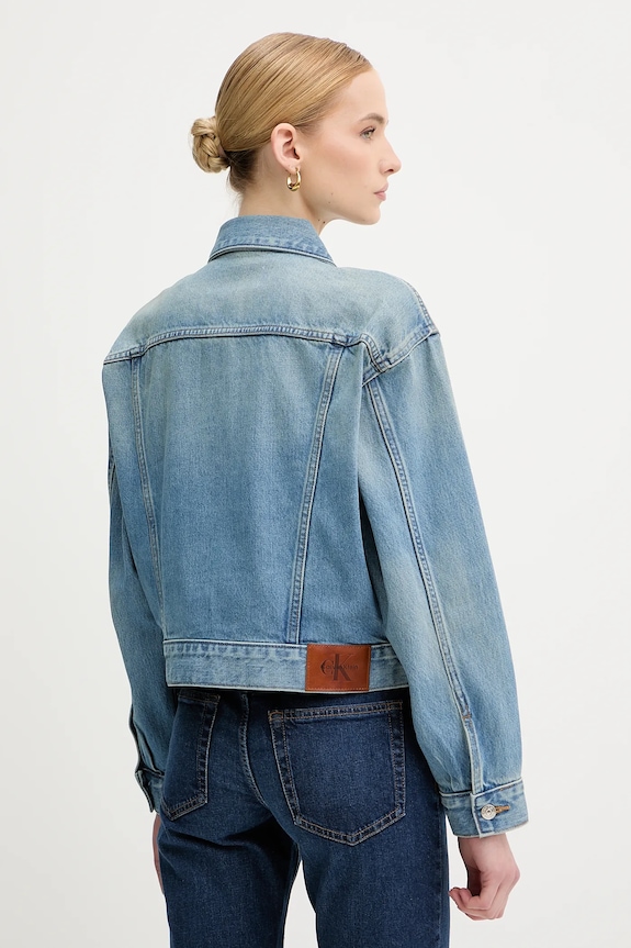 Oblečenie Rifľová bunda Calvin Klein Jeans LV047B075G modrá