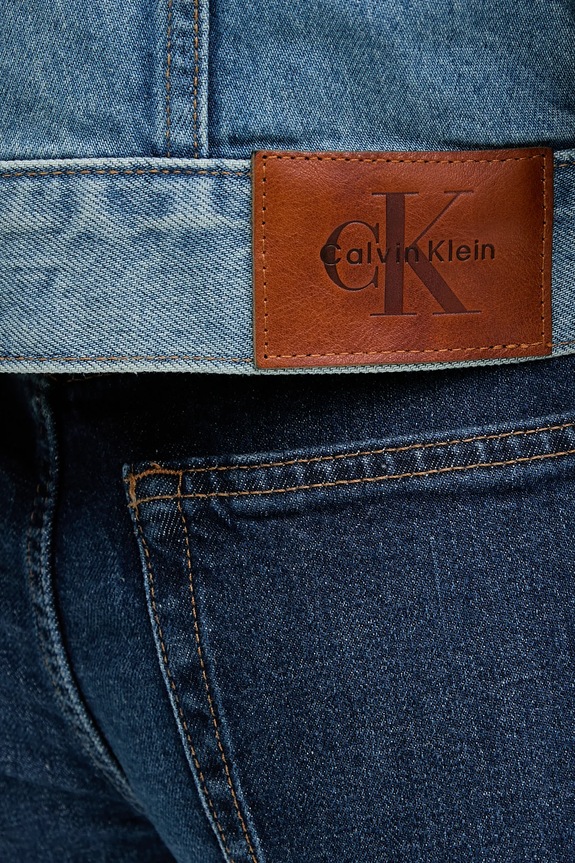Rifľová bunda Calvin Klein Jeans LV047B075G modrá