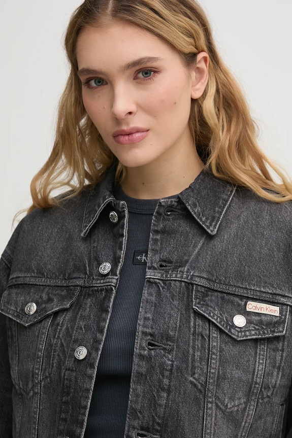 Μπουφάν Calvin Klein Jeans γκρί LV047B741G