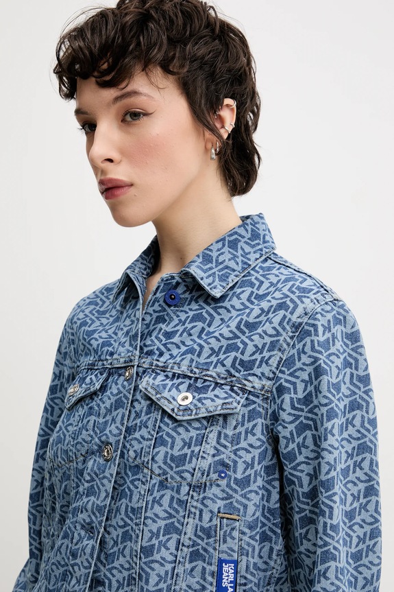Rifľová bunda Karl Lagerfeld Jeans modrá A2W14035
