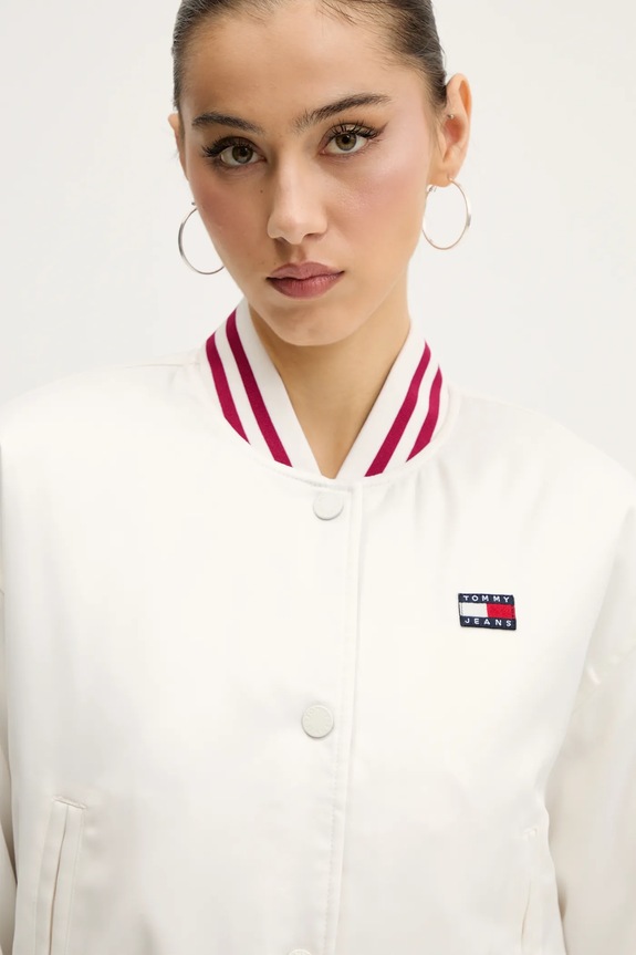 Tommy Jeans kurtka bomber beżowy DW0DW20229