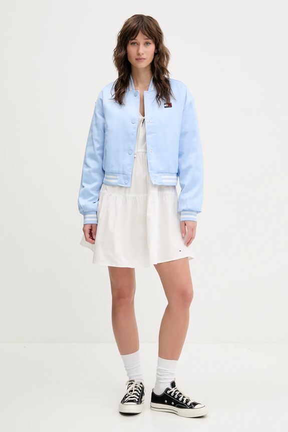 Tommy Jeans kurtka bomber DW0DW20229 niebieski SS25