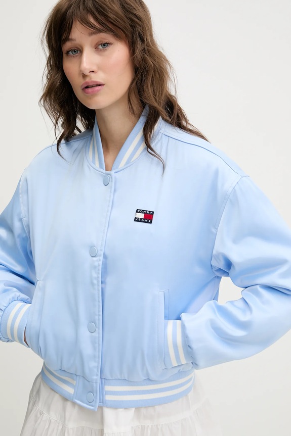 Tommy Jeans kurtka bomber niebieski DW0DW20229