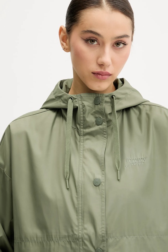 Tommy Jeans rövid kabát zöld DW0DW20231