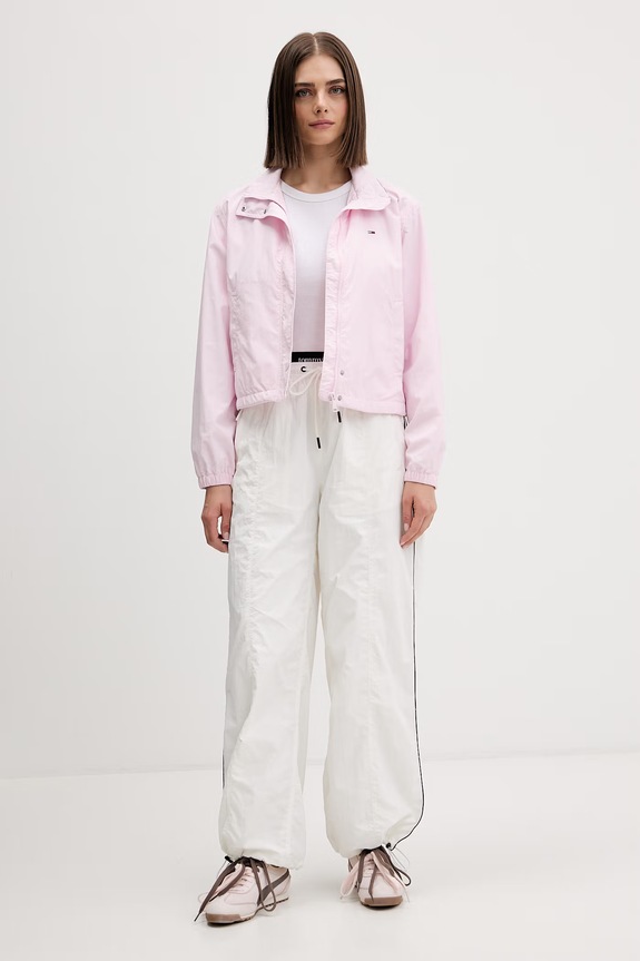 Tommy Jeans prechodná bunda dámska DW0DW20439 ružová SS26