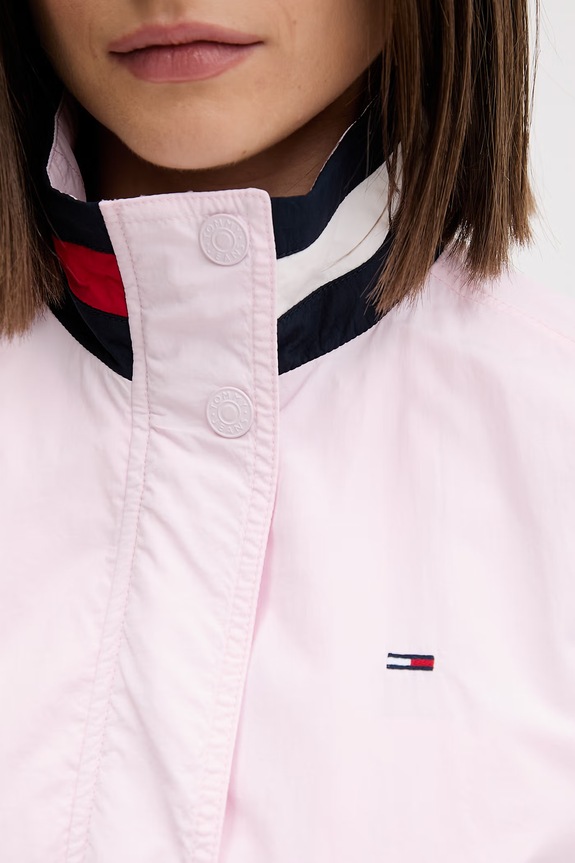 Tommy Jeans prechodná bunda dámska DW0DW20439 ružová