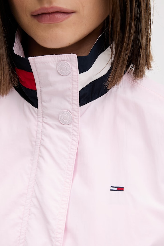 Tommy Jeans prechodná bunda dámska DW0DW20439 ružová