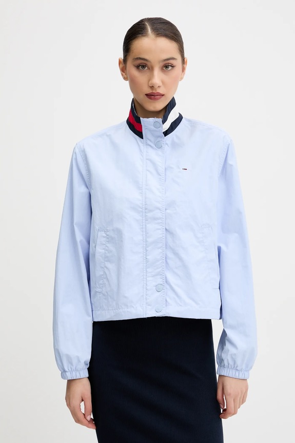 Tommy Jeans kurtka przejściowa damska nieocieplane niebieski DW0DW20439