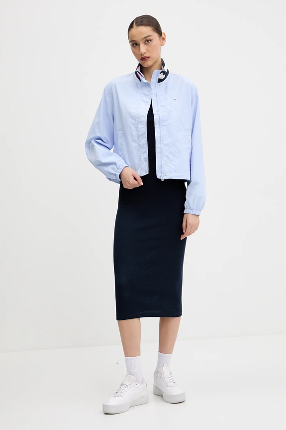 Tommy Jeans kurtka przejściowa damska DW0DW20439 niebieski SS26