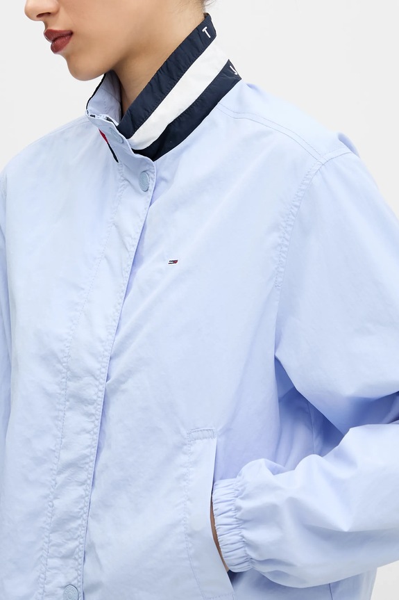 Tommy Jeans kurtka przejściowa damska niebieski DW0DW20439