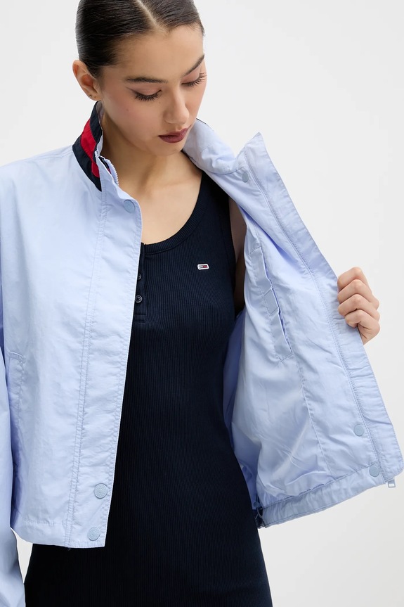 Tommy Jeans kurtka przejściowa damska DW0DW20439 niebieski